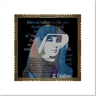 St Faustina Kowalska Great Love Catholic Quote Divine Mercy Posters and Art